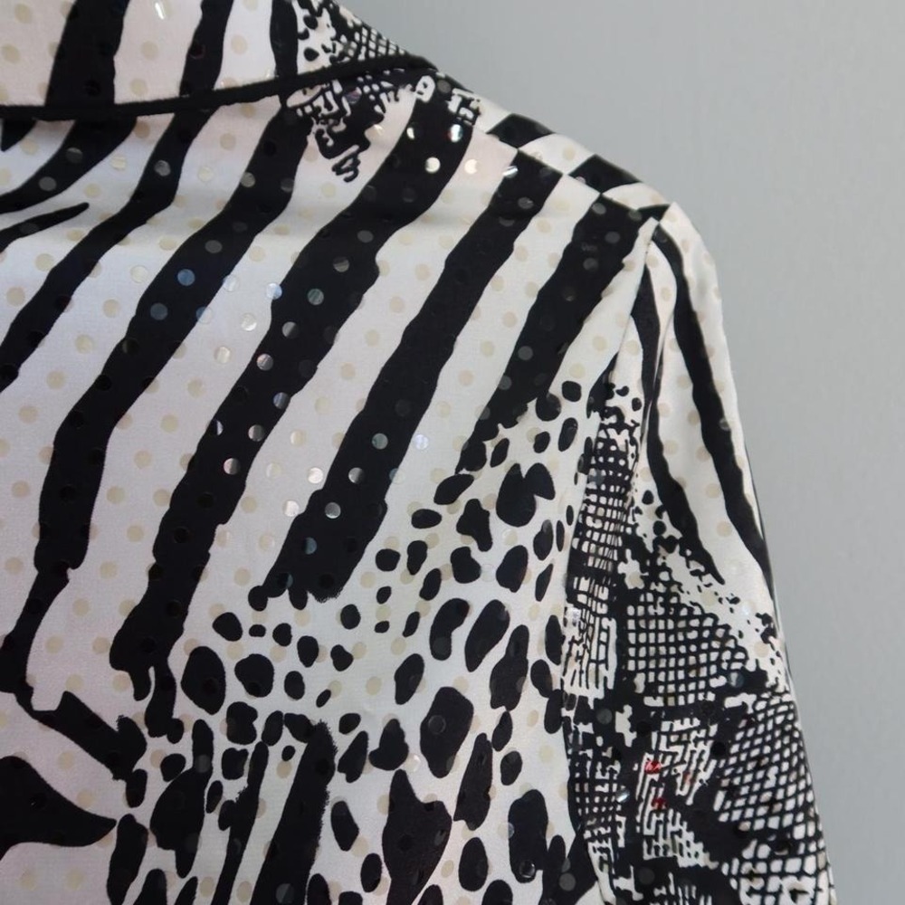 Joseph Ribkoff Animal Print Sequin Zebra Leopard‎ Blazer - Picture 4 of 8